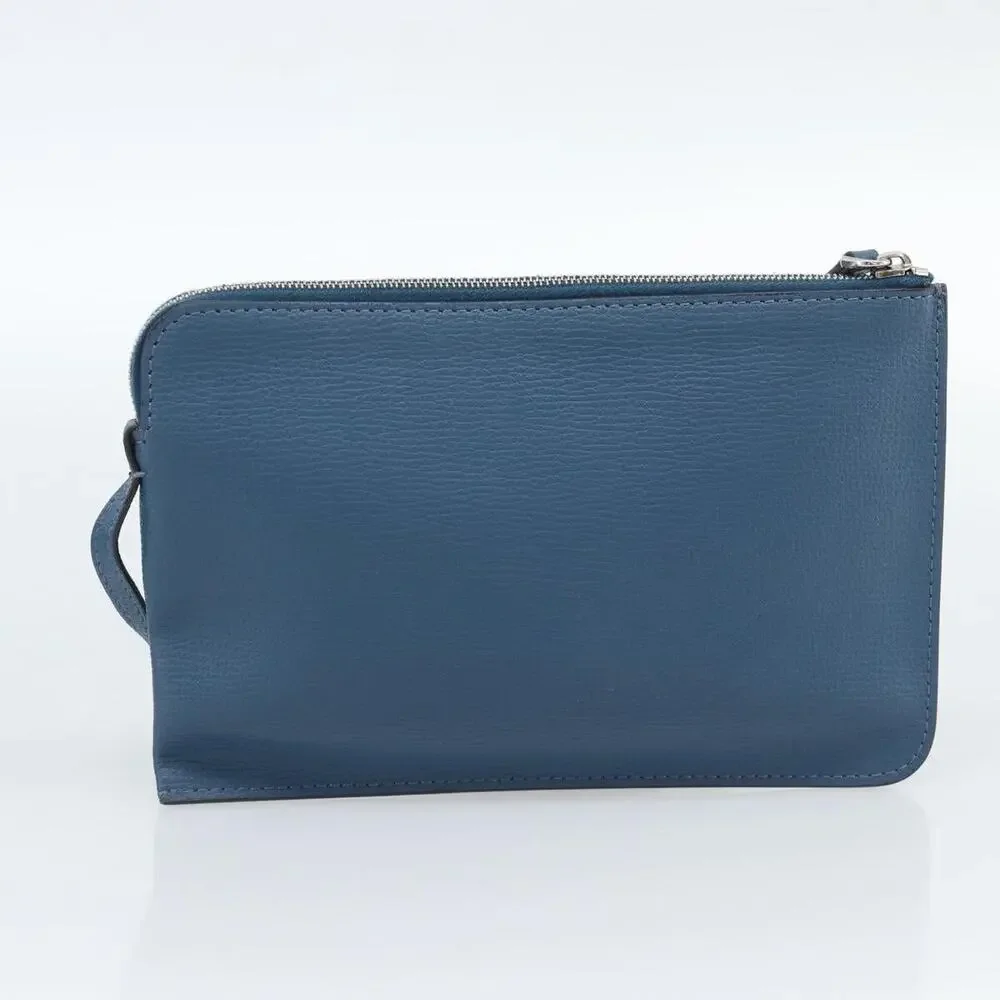 Fendi Leather FF Tote Blue